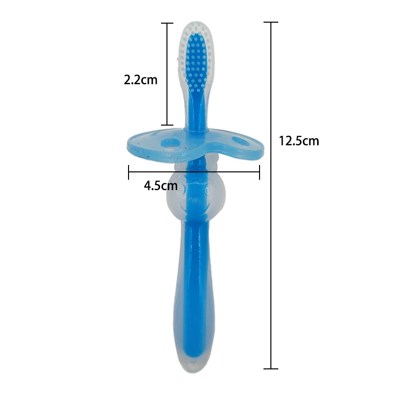 Baby Soft Silicone Teether Training Toothbrush Teeth Cleaning Tool For Boys&Girls Useful Safety Toddler Kids Bendable Brush