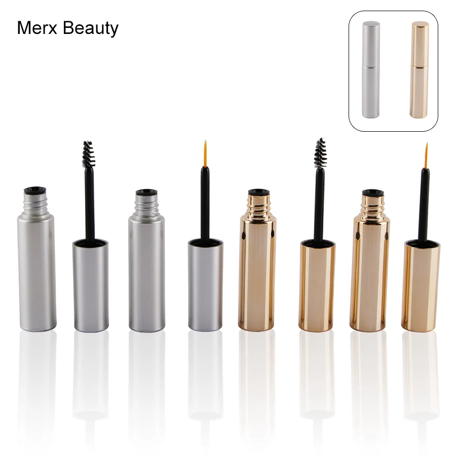 5/50PCS 8ML Empty Round Mascara Tube, Portable Eyelash Liquid Bottle