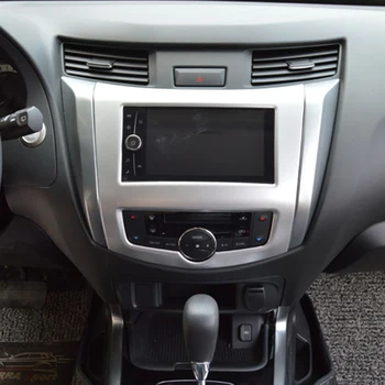 

For Nissan Navara NP300 2017 2018 2019 ABS Plastic accessories Car Styling Car navigation panel Cover Trim sticker 1pcs