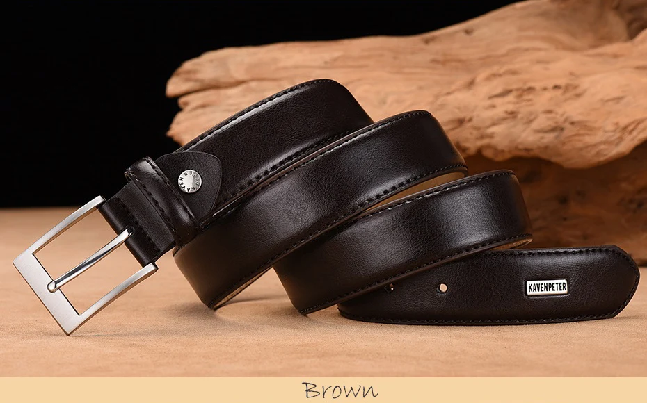 mens black leather belt Men's Belt Luxury Business Leather Male Waist Belt Cowhide Genuine Leather Classic Black Trouser Belt Cummerbunds Dropshipping black leather belt