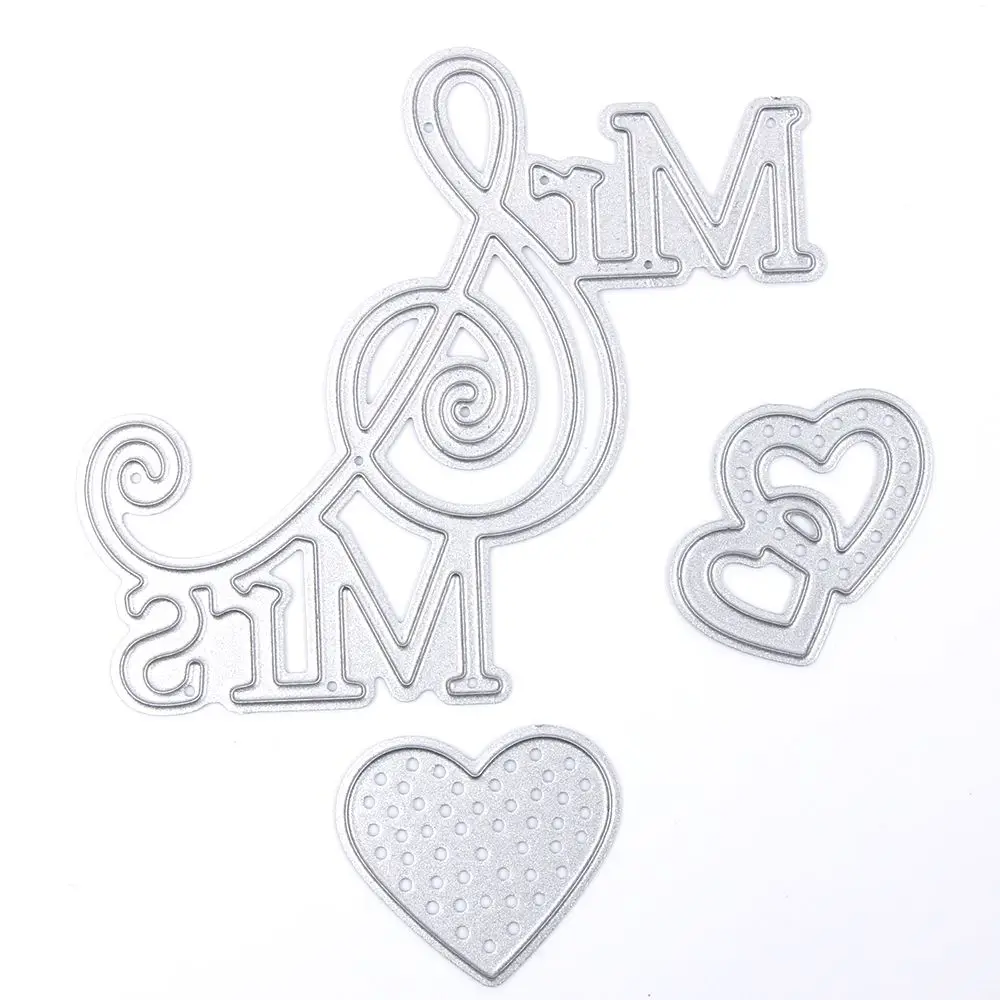 mr and mrs metal cutting dies stencil scrapbook paper