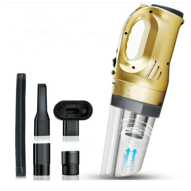 

4 In 1 Powerful Vacuum Cleaner with Lamp Lighting Tire Pressure Tester Cordless Car Inflatable Pump For Home Car 4 Colors