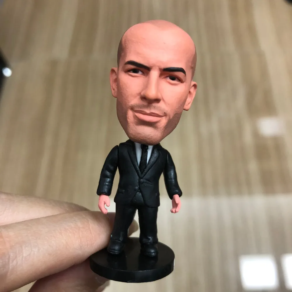 Soccerwe dolls football stars Classic Zidane Movable joints resin model toy action figure dolls collectible gift 