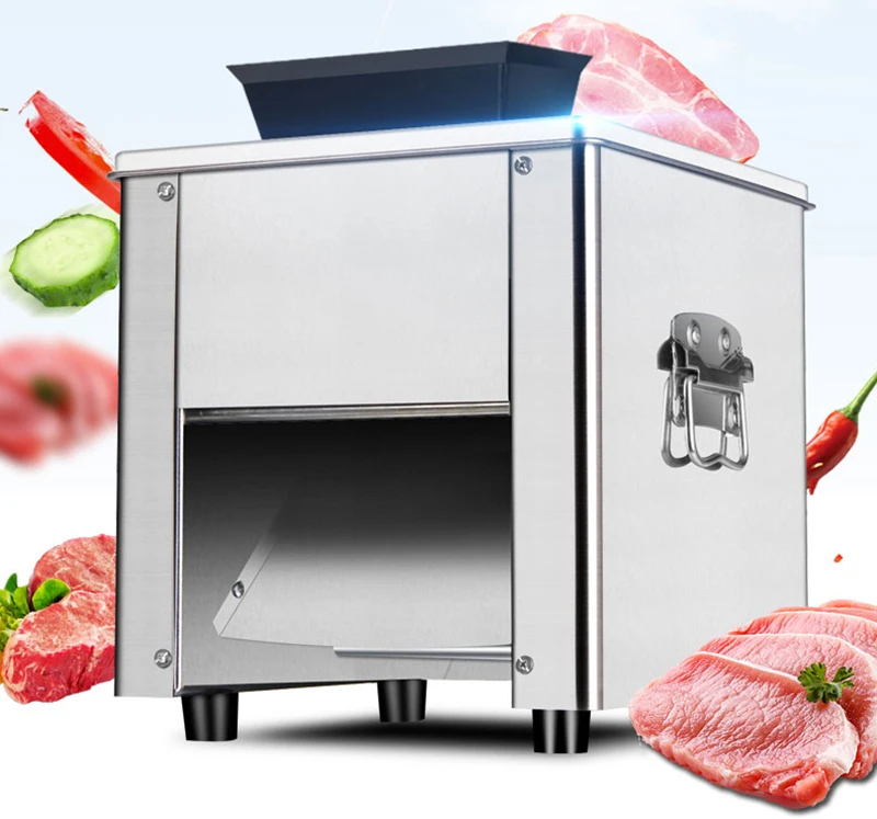 220V Commercial Stainless Steel Meat Slicer Full Automatic Home Kneading Diced Cut Machine Grinder Vegetable Cutter | Инструменты