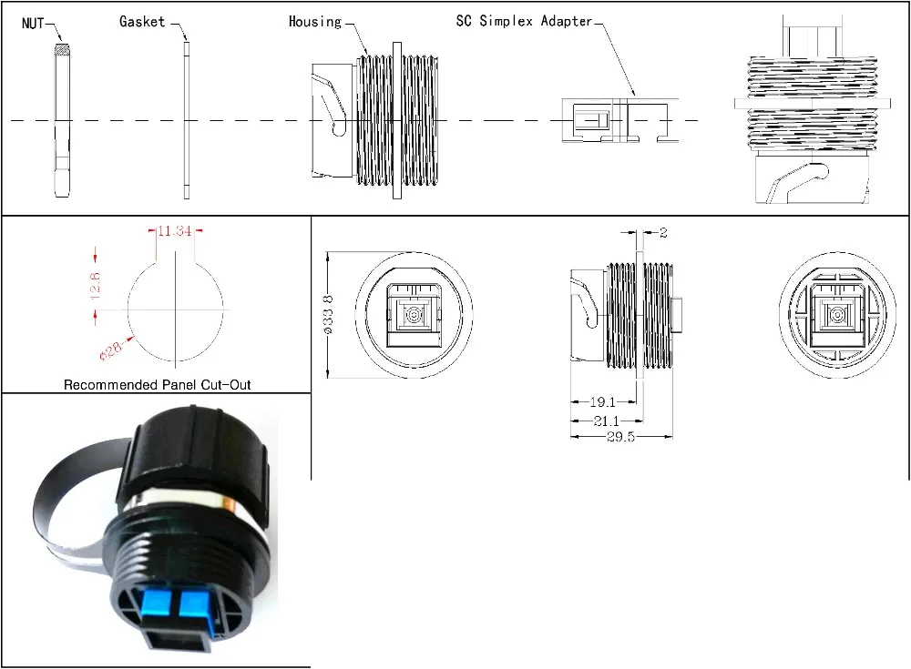 ODVA-SC Adaptor Specs