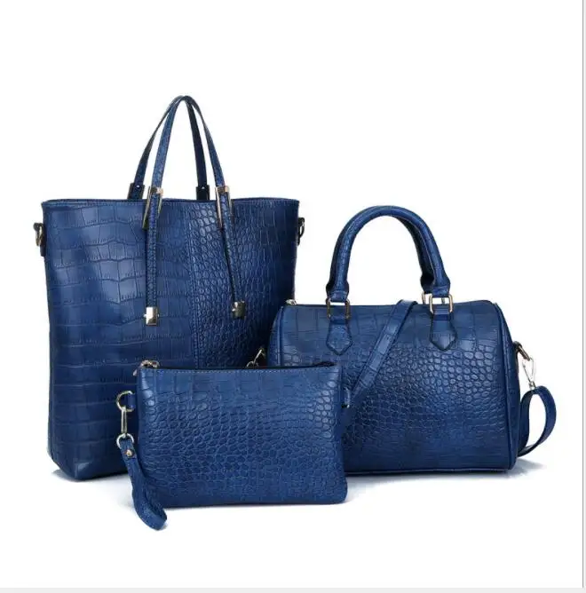 

2019 New Women Bags Leather Handbags Fashion Shoulder Bag Female Purse High Quality 6-Piece Set Designer Brand Bolsa