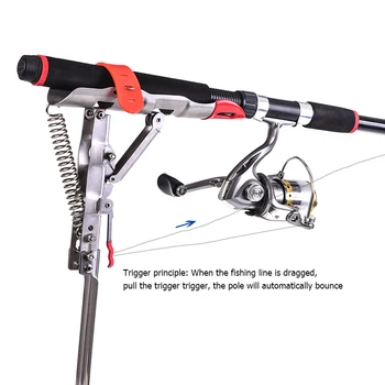 

2019 Hot Sale Automatic Spring Fishing Rod Holder Stainless Steel For Ground Support Brackets Adjustable Sensitivity Folding Fish Pole Rack MSD-ING