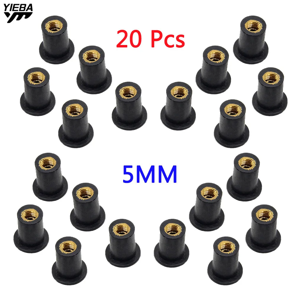 

M5 Rubber Well Nuts Blind Fastener rivet fishing kayak accessories jack nuts pack FOR HONDA CBR300R/CB300F/CB300FA CB190R 15-18