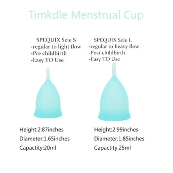 

Reusable 100% Silicone Women Menstrual Cup Feminine Soft Menstrual Period Leak Free Safety Feminine Cup
