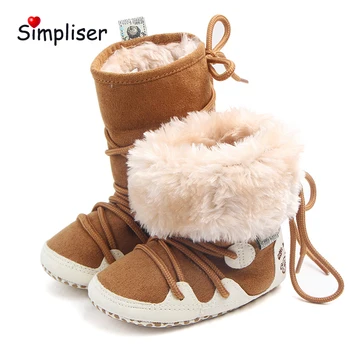 

Baby Snow Boots Thicken Plush Warm Winter Shoes Foe New Born Baby boys girls 2018 Infant First Walkers Bota Infantil 3-12 Months