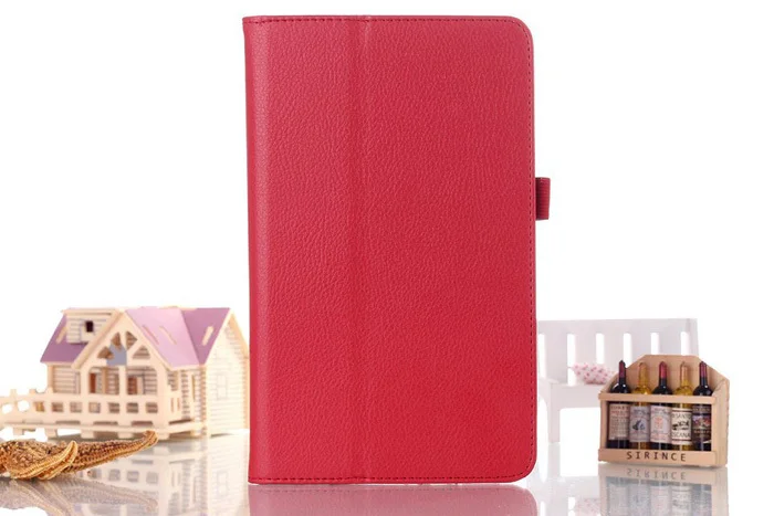 Ультратонкий чехол-книжка из искусственной кожи для samsung Galaxy Tab 4 T230 T231 T235 7,0 дюймов - Цвет: Красный
