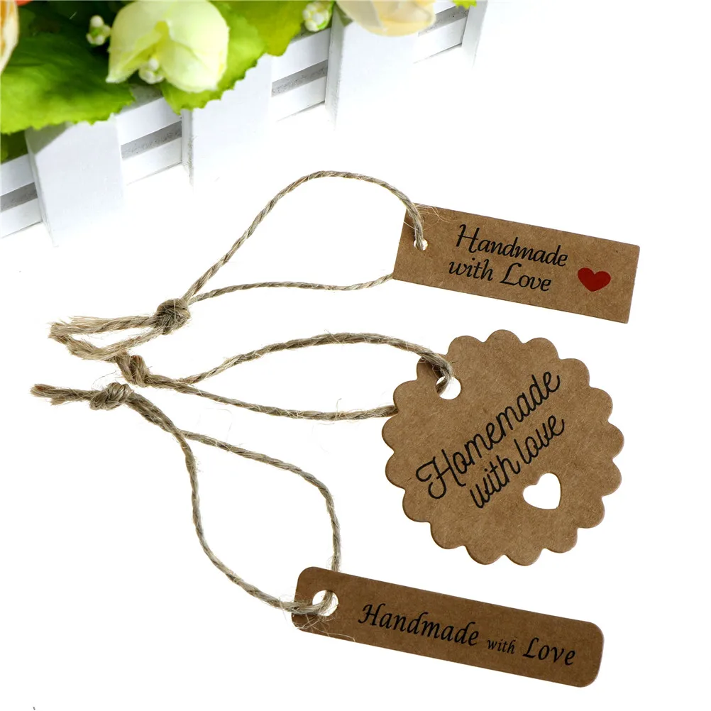 100 шт. этикетки ручной работы с надписью Love|hand made|hand made with lovehand love |