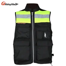 Мотоциклетный Повседневный ночной светоотражающий жилет одежда неоновая одежда Трикотажный жилет с принтом