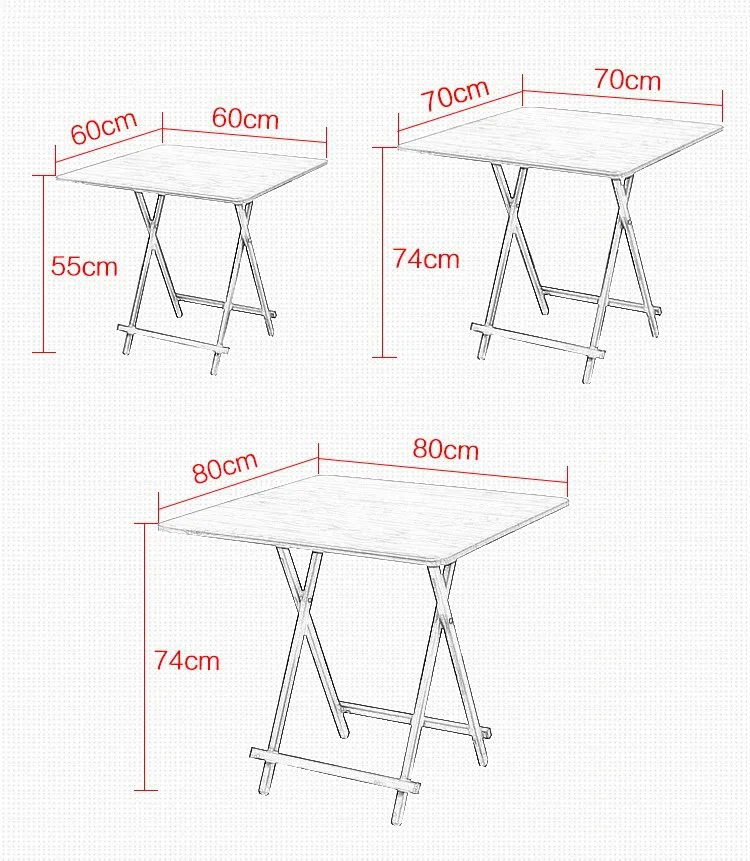 0% складной стол для дома Обеденный стол для еды Простой Четыре маленьких квадратных портативный открытый стол