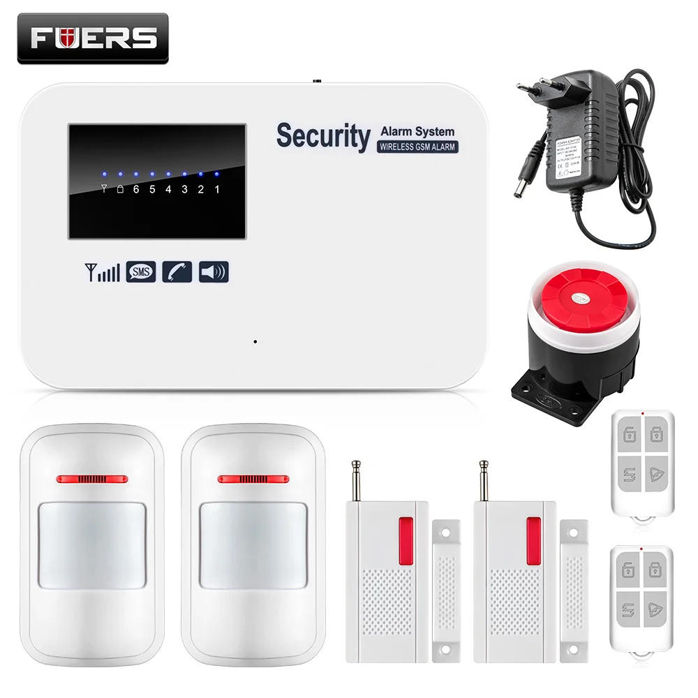 

New Model English Russian voice Wireless GSM Home Security Alarm System ISO Android APP Security Burglar Alarm System