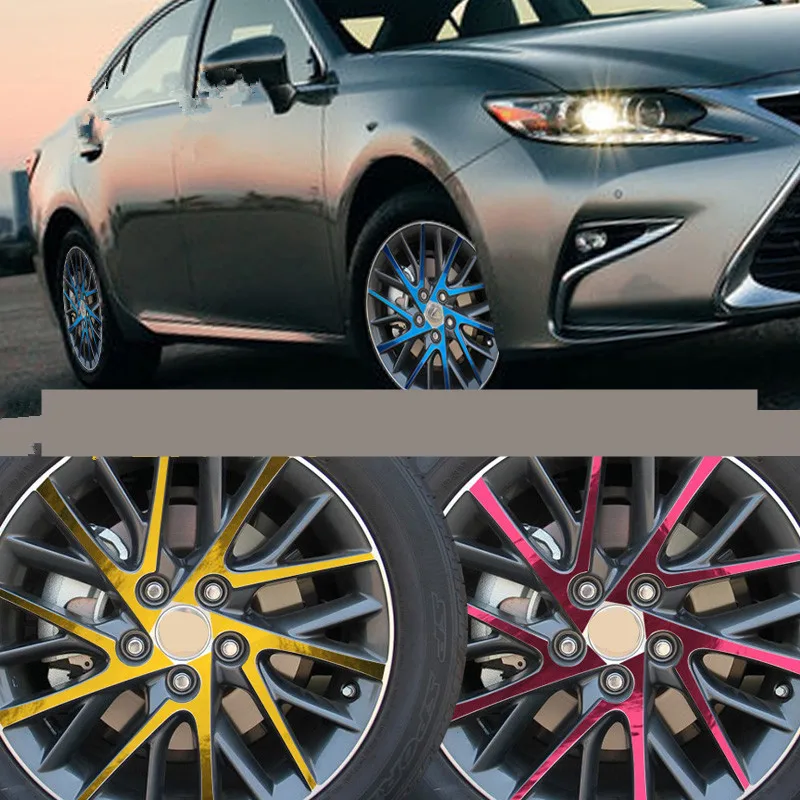 Decorative Red Gold Purple Blue Rims /Wheels Sticker For Lexus ES250 2015 Z2CA805 | Автомобили и мотоциклы