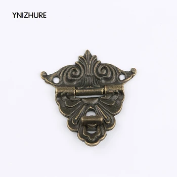 

48 * 45mm Alloy Toolbox Case Padlock Hasp Antique Wooden Wine Box Lock Clasp Buckle Trumpet Latch Verrouillage En Laiton