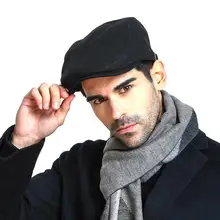 Мужские осенне-зимние Восьмиугольные шапки, Стильные Шапки художника, художника, газетчика, Черные Серые береты, шапки