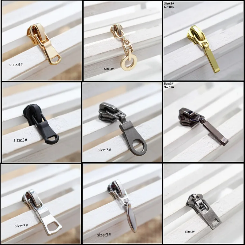 

3# 20pcs High quality mix metal copper zipper head, clothing accessories,DIY Zipper Sliders Garment Accessories,x3