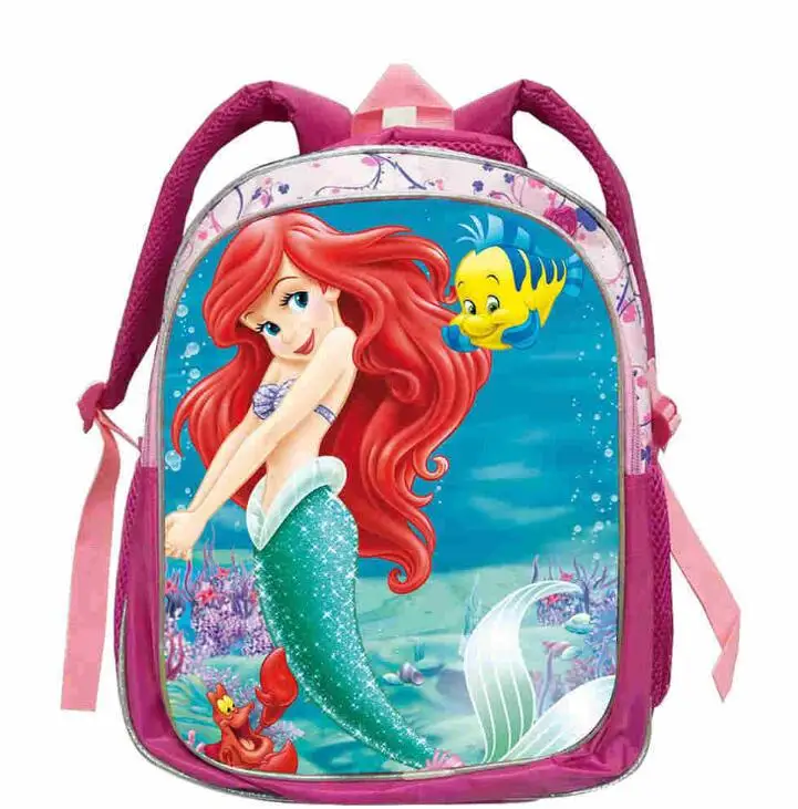

New The Little Mermaid Ariel Backpack Princess Kids School Bag Fairy Tale Schoolbag Book Bags for Teen Girls mochila Bolsa