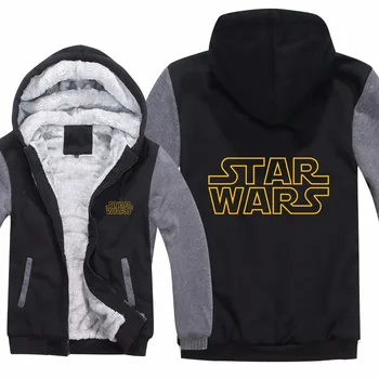 

Star Wars Hoodies Jacket Hoody Pullover Winter Men Casual Wool Liner Fleece Star Wars Sweatshirts
