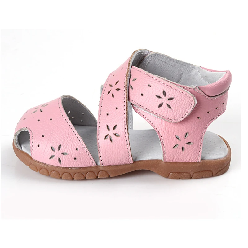 Детская обувь из натуральной кожи кожаные сандалии с вырезами для девочек мягкая