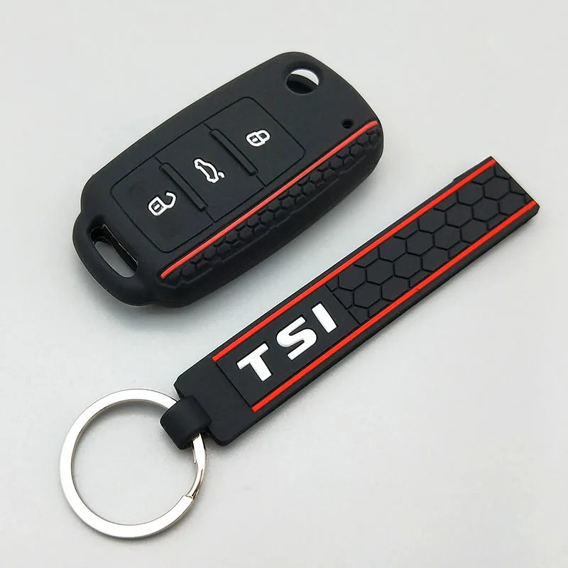 Защитный чехол для ключа автомобиля Volkswagen POLO Bora Beetle Tiguan Passat B5 B6 Golf 6 MK5 MK6 Eos TSI новый