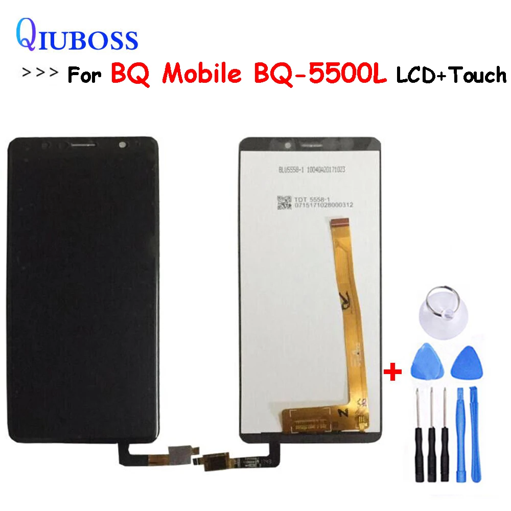 Продажа Для BQ мобильного BQ 5500L ЖК дисплей + инструмент для ремонта сенсорного экрана в сборе Запчасти Запасные Аксессуары для BQ 5500L Advance font b lcd b font
