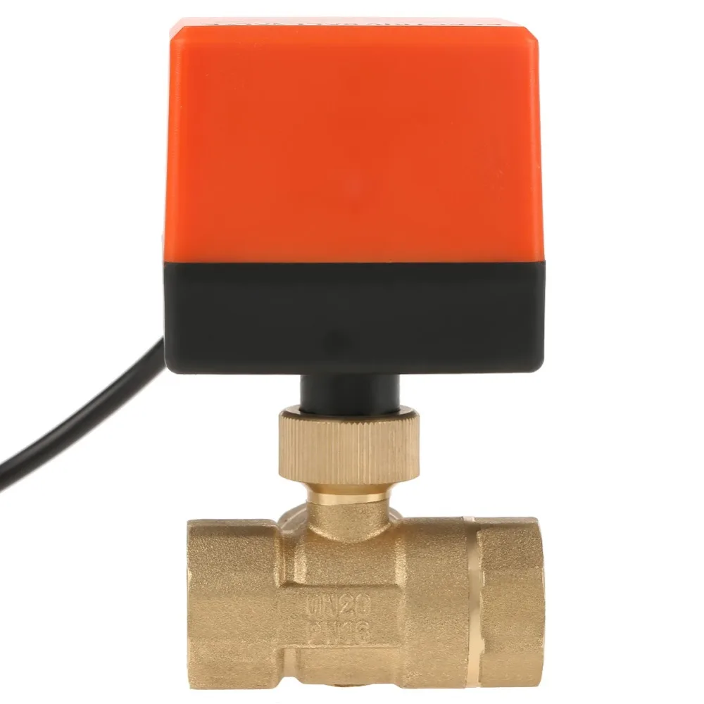 1 шт. шаровой клапан с электроприводом переменного тока 220 В G3/" DN20 3 способ латунь моторизованный привод шаровой клапан привод шаровой кран для кондиционера