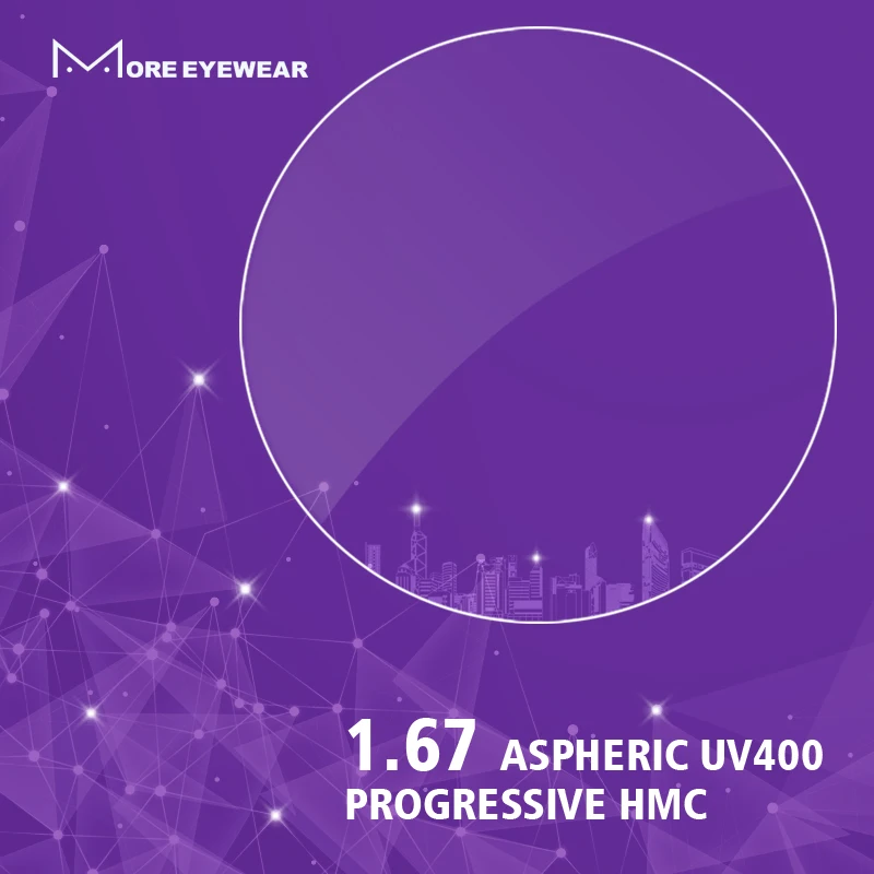 UV400 Protection 1.67 ASP freeform Progressive Hard Multi Coating