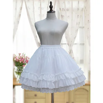 

PYJTRL Sweet Lolita Chiffon Lace Organza Tutu Petticoat Skirt Skirts Womens
