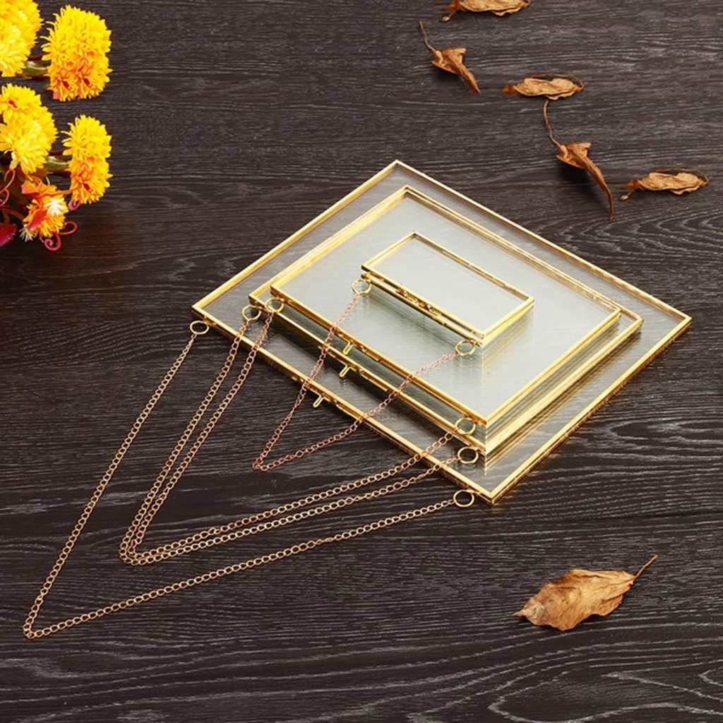 High Quality Glass Wall Hanging Picture Frame Wall Mounted Photo Frame Flower Plant Display Frame for DIY Wall Decoration 