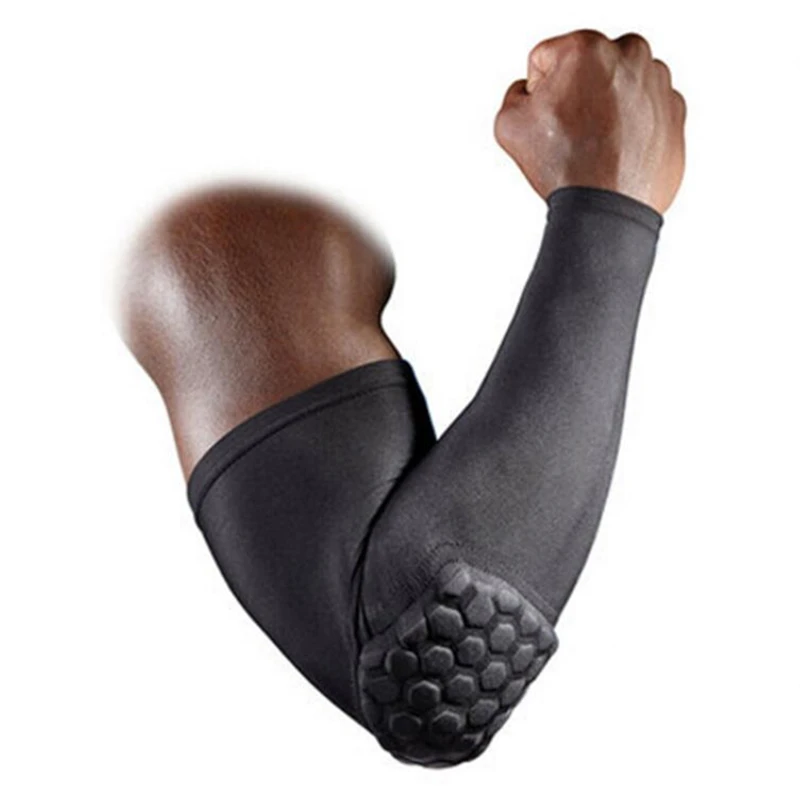 

Elastic Arm Warmers Sport Basketball Arm Sleeve Shooting Crashproof Honeycomb Support Pads Elbow Protector Guard Sport Safety A
