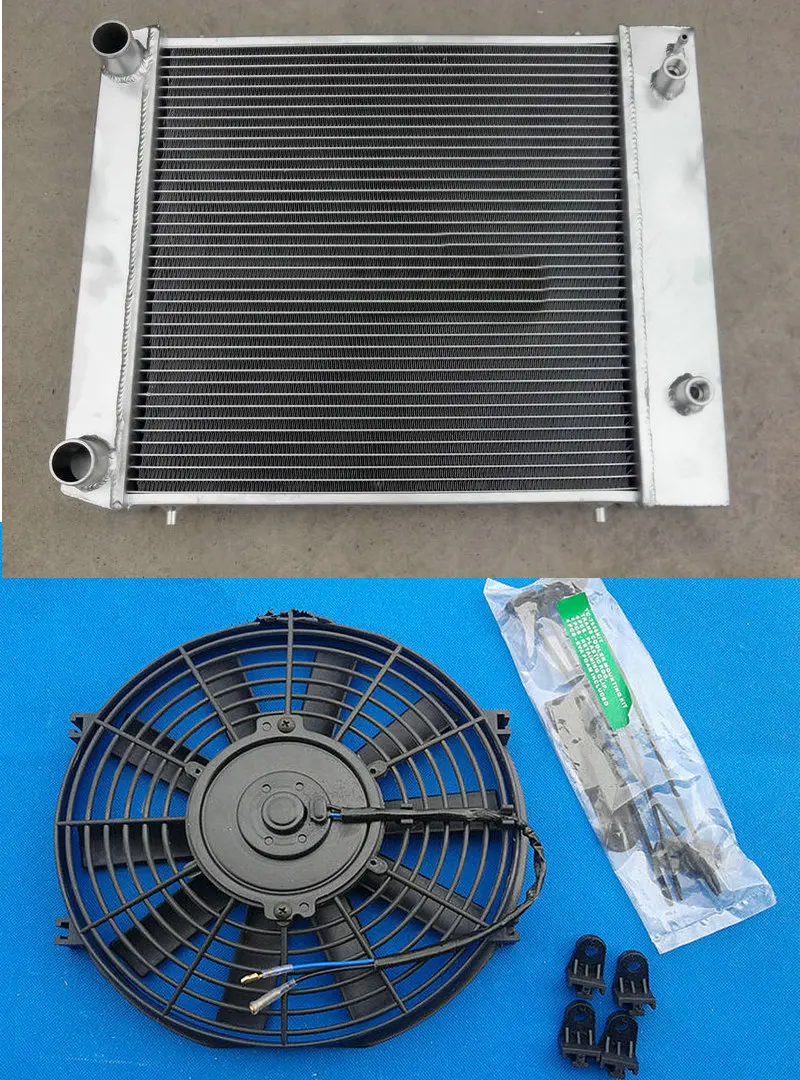 

ALUMINUM ALLOY RADIATOR & 14"FAN FOR Land Rover Defender Discovery 300TDI 300 TDI 90/110 BTP2275 3 ROW