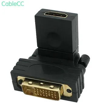 

1080p DVI male to HDMI Female 360 degree Rotating Swivel Adapter for HDTV Video Card