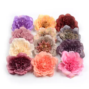 

10pcs/lot 9cm Peony Artificial Flower Heads For Home Wedding Birthday Party Decoration DIY Wreath Scrapbook Gift Box Craft