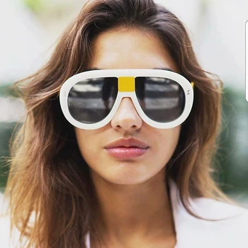 

Oversized Fashion Sunglasses Women 2018 Luxury Brand Designer Vintage glasses men Shades Hot Cool Trend glasses CY023
