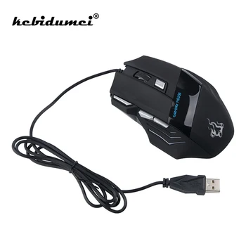 

kebidumei Professional 7 Button 5500 DPI LED Optical Wired Gaming Mouse USB Gamer Computer Mouse Mice Cable Mouse Colorful Mouse