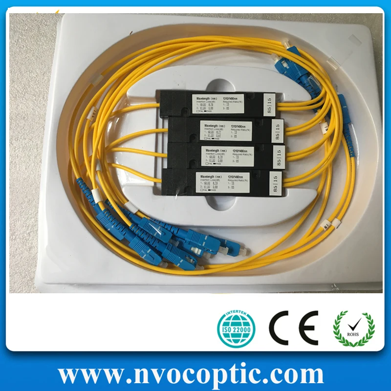 1X2 SM 1310/1490/1550nm 50/50 SC/UPC Cable Dia:2.0mm L:1M ABS Pacakge:90*20*10mm 1*2 FBT Fiber Optic Coupler/Splitter | Мобильные