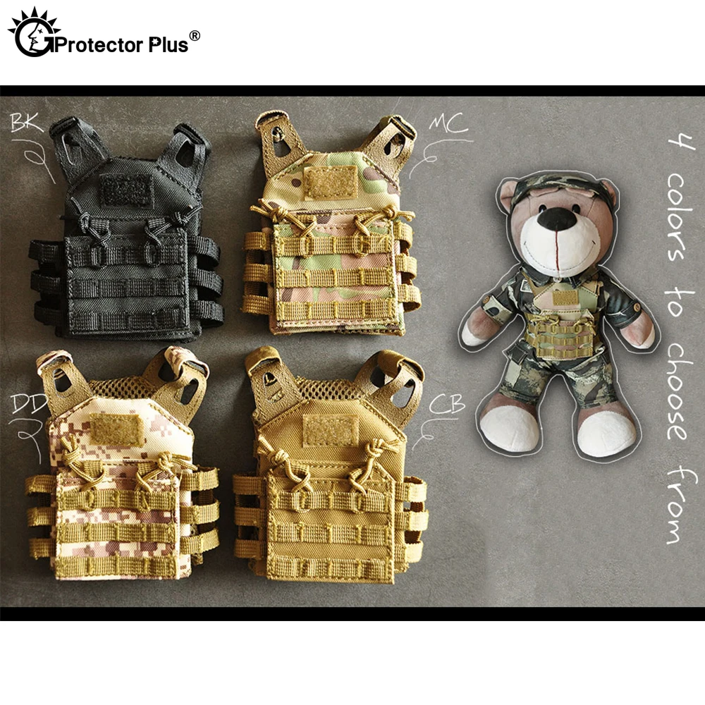 PROTECTOR PLUS Civilian Molle Mini JPC Camo Tactical Vest Hunting Outdoor Adjustable Belt Magazine Ornament Pendant