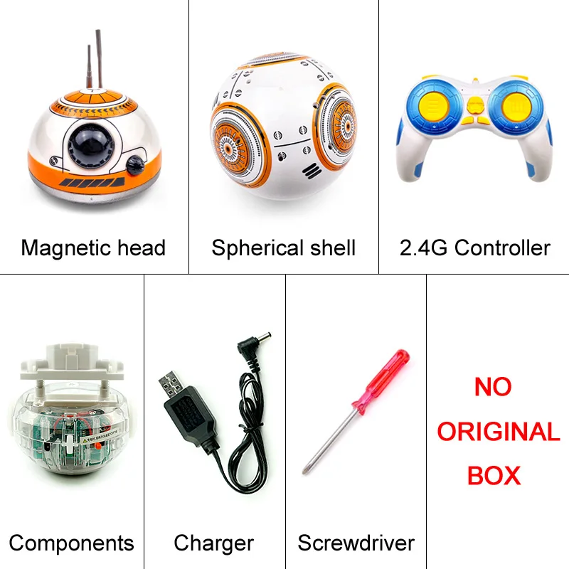 Быстрая обновления Модель Star Wars RC BB-8 дроид робот BB8 мяч интеллигентая(ый) Робот Детская игрушка в подарок со звуком 2,4 г Дистанционное Управление - Цвет: No original box