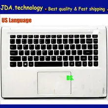 Wellendorff Новая/оригинальная верхняя оболочка для lenovo Yoga 3 14 США клавиатура подставка для рук верхняя крышка тачпад C оболочка, белый