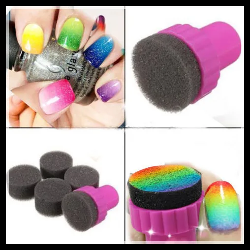 

Nail Art Sponge Stamp Stamping Polish Template Transfer DIY Design Kit Deco