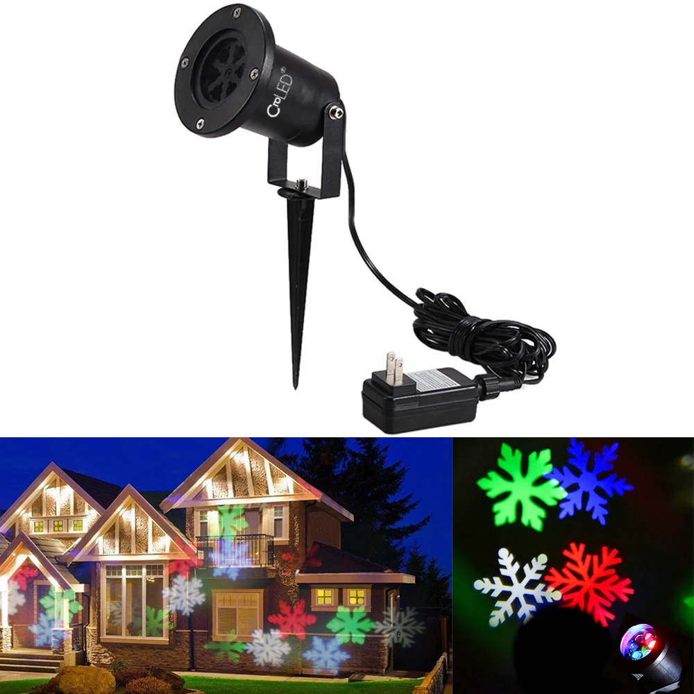 

CroLED 4 color Snowflake Waterproof RGB LED Lamp Light Snowflakes American Standard AC100-240V IP65