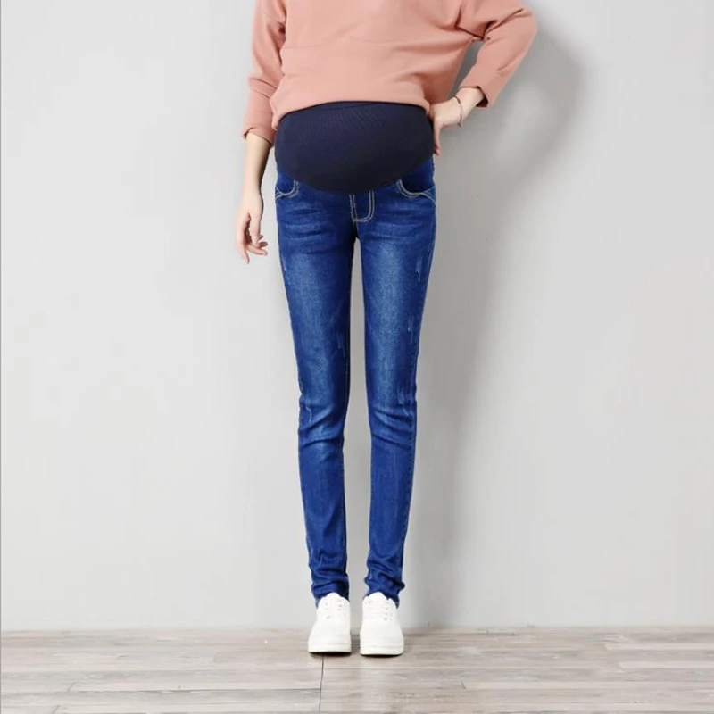 Белье для беременных Беременность джинсы slim fit регулируемые брюки с высокой