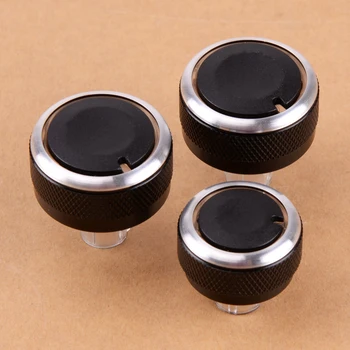 

CITALL 3Pcs AC Heater Climate Control Switch Panel Knobs Fit for VW Golf Plus Rabbit Beetle A5