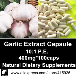 

Garlic Extract Allicin Powder Capsules 400mg*100caps Natural Health Care Dietary Supplements Anti-microbial Enhance Immunity