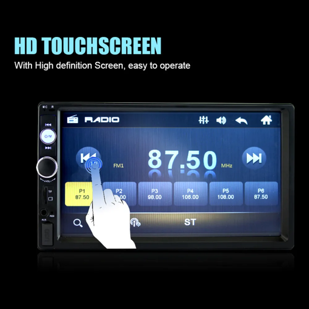 Newest 7 Inch 2 DIN 7010B Car Bluetooth Audio Radio In Dash Touch