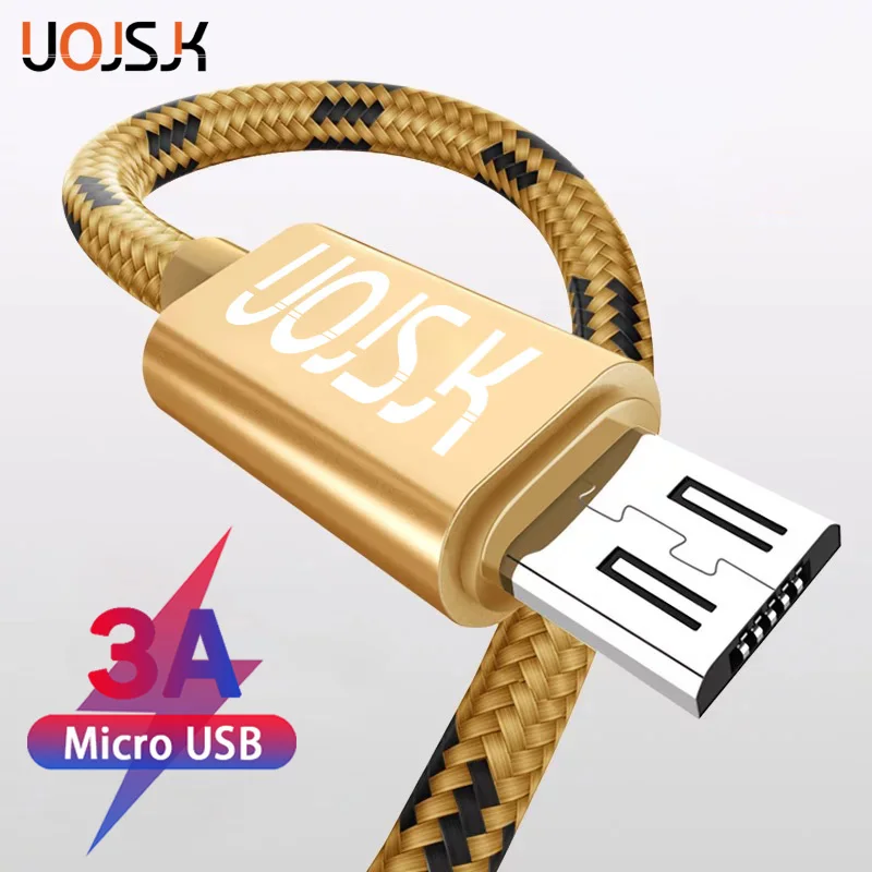 

1m 2m Micro USB Cable 3A Fast Charging Microusb Charger Cord For Samsung Huawei Xiaomi LG Andriod Microusb Mobile Phone Cables