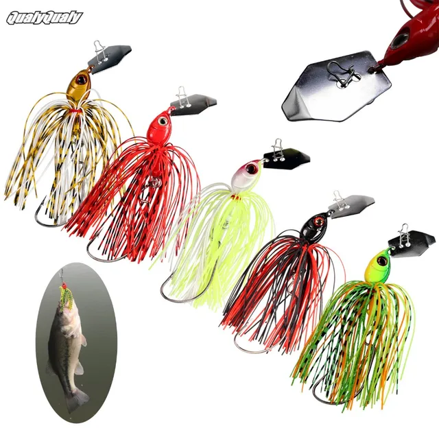 1 piece Fishing Chatter bait 18g 14g Jig Head Fishing Lures 3D Eyes